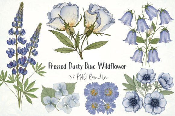 Elevate Designs with Dusty Blue Wildflowers