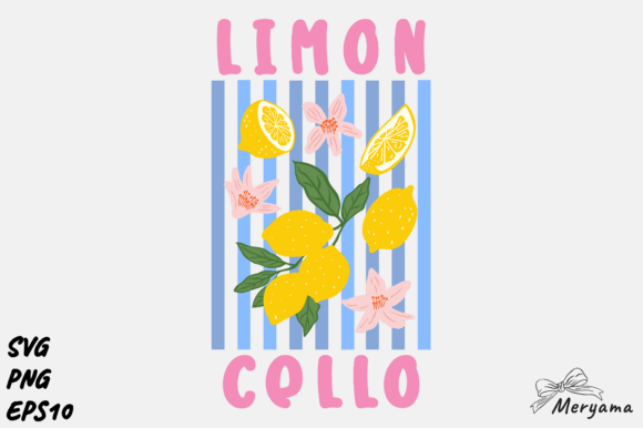 Elevate Your Summer Designs with the Limoncello Summer Lemon Hand Drawn SVG