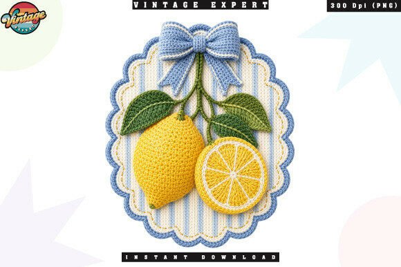 Embracing the Warmth of Summer: Integrating Lemon Floral Cottagecore Crochet PNG into Modern Design Workflows