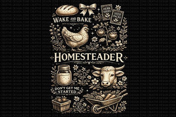 Homesteader Farm Vintage PNG: Elevating Rustic Design with Authentic Farmhouse Charm