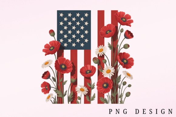 Integrating Floral American Flag PNG Design into Modern Creative Workflows