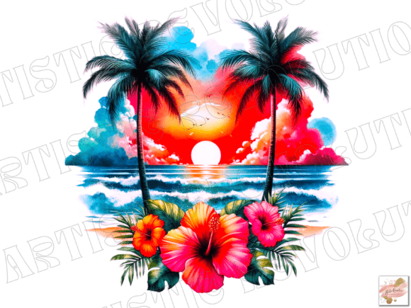 Mastering Summer Png Tropical Beach Png Palm Trees for Professional Design Projects