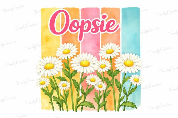 Oopsie Daisy Preppy PNG: Elevating Your Designs with Trendy Floral Charm