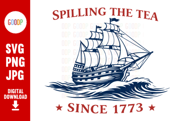 Spilling the Tea 1773 History SVG Guide