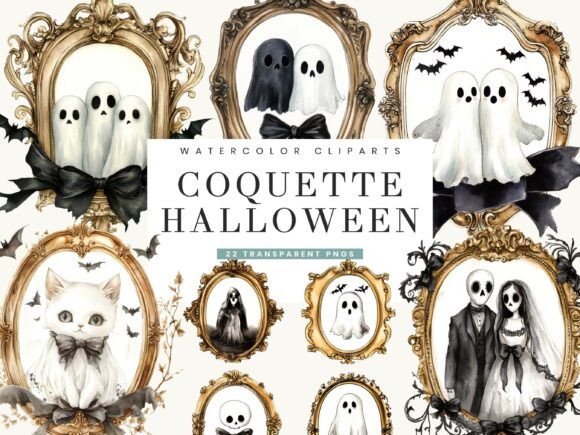 Strategic Branding with Watercolor Coquette Halloween Aesthetics