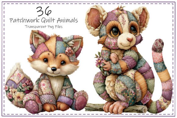 Strategic Design Applications for Patchwork Quilt Animals PNG Clipart