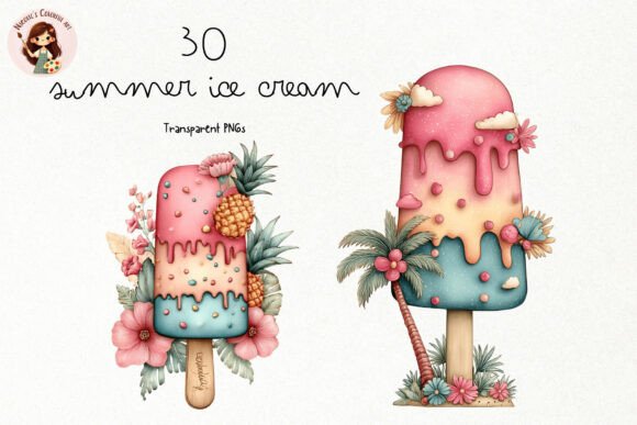 Strategic Visual Branding with the Summer Ice Cream PNG Clipart Set