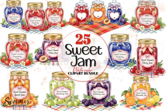 Sweet Summer Watercolor Jam Clipart: A Guide for Designers and Crafters