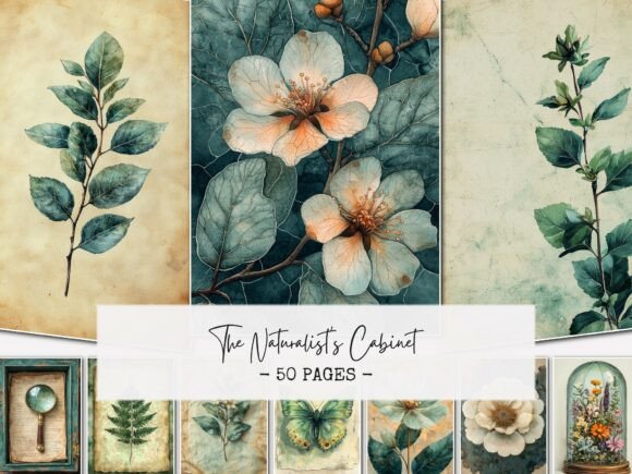 The Naturalist’s Cabinet Junk Journal Page Kit: A Guide to Botanical Paper Crafting