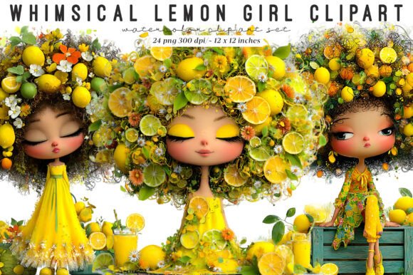 Unleashing Creativity with Whimsical Lemon Girl Clip Art: A Designer’s Essential Resource