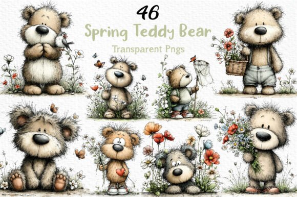 Unlocking Creativity with Whimsical Spring Teddy Bear Clipart: A Guide to Digital Design Assets